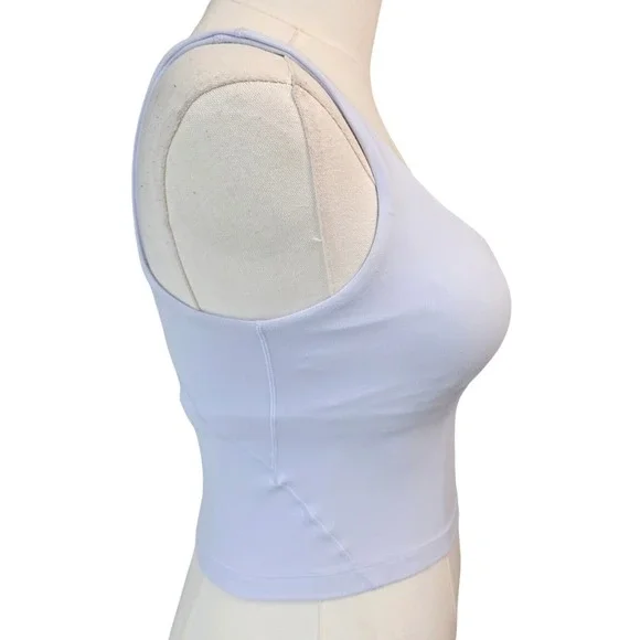 Lululemon Align Tank Light Blue V Neck Cropped Yoga Athletic Top Size 2 - Picture 4 of 9